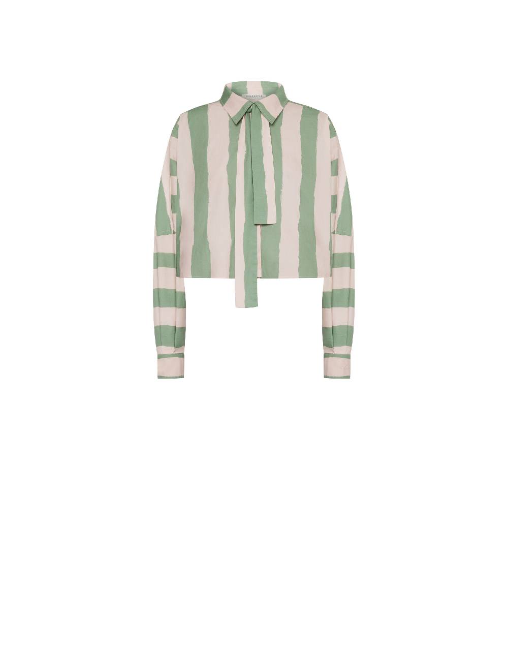 Philosophy Di Lorenzo Serafini Camicia crop a righe in cotone stretch Novità