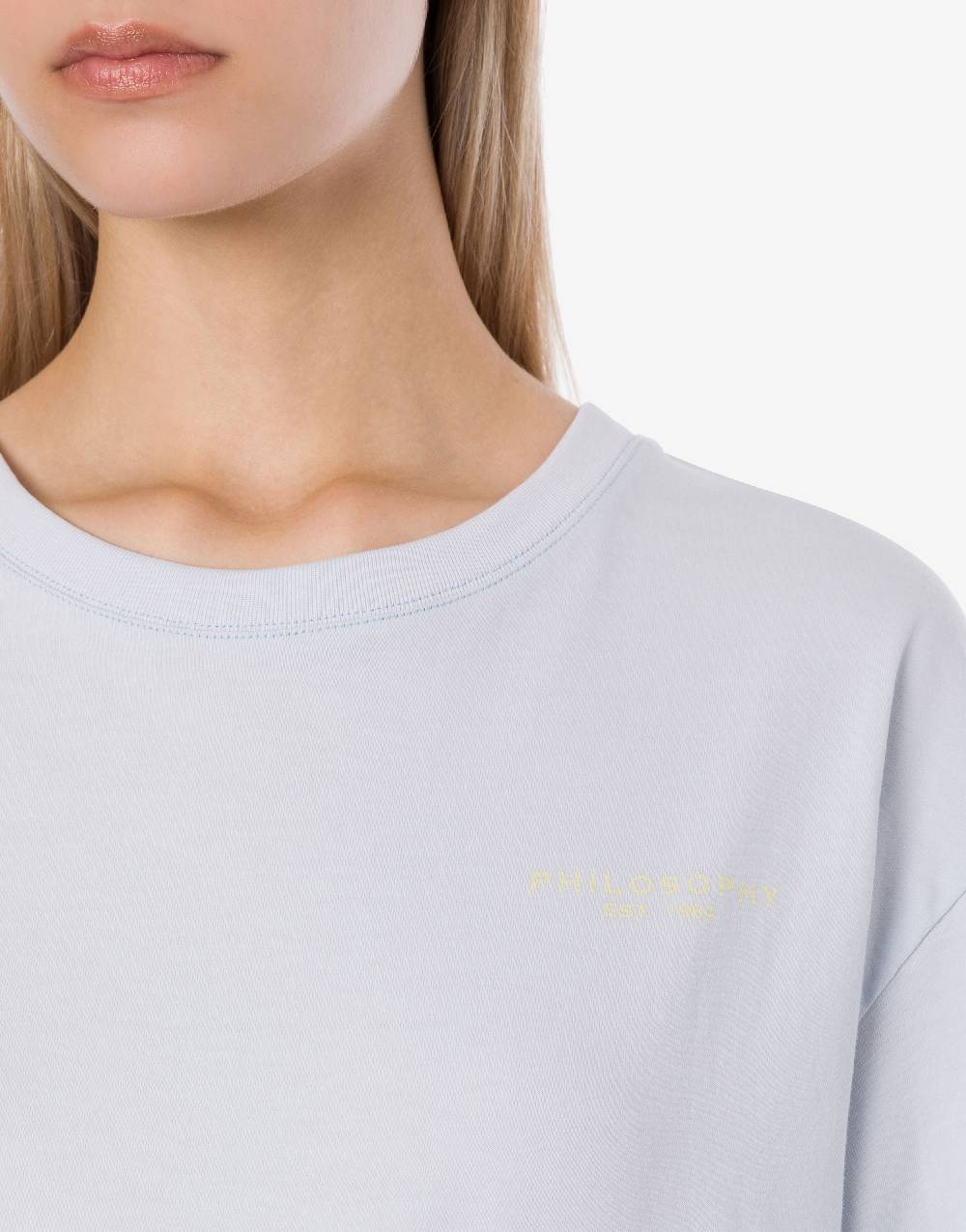 Philosophy Di Lorenzo Serafini T-shirt crop in jersey con logo Hotsell
