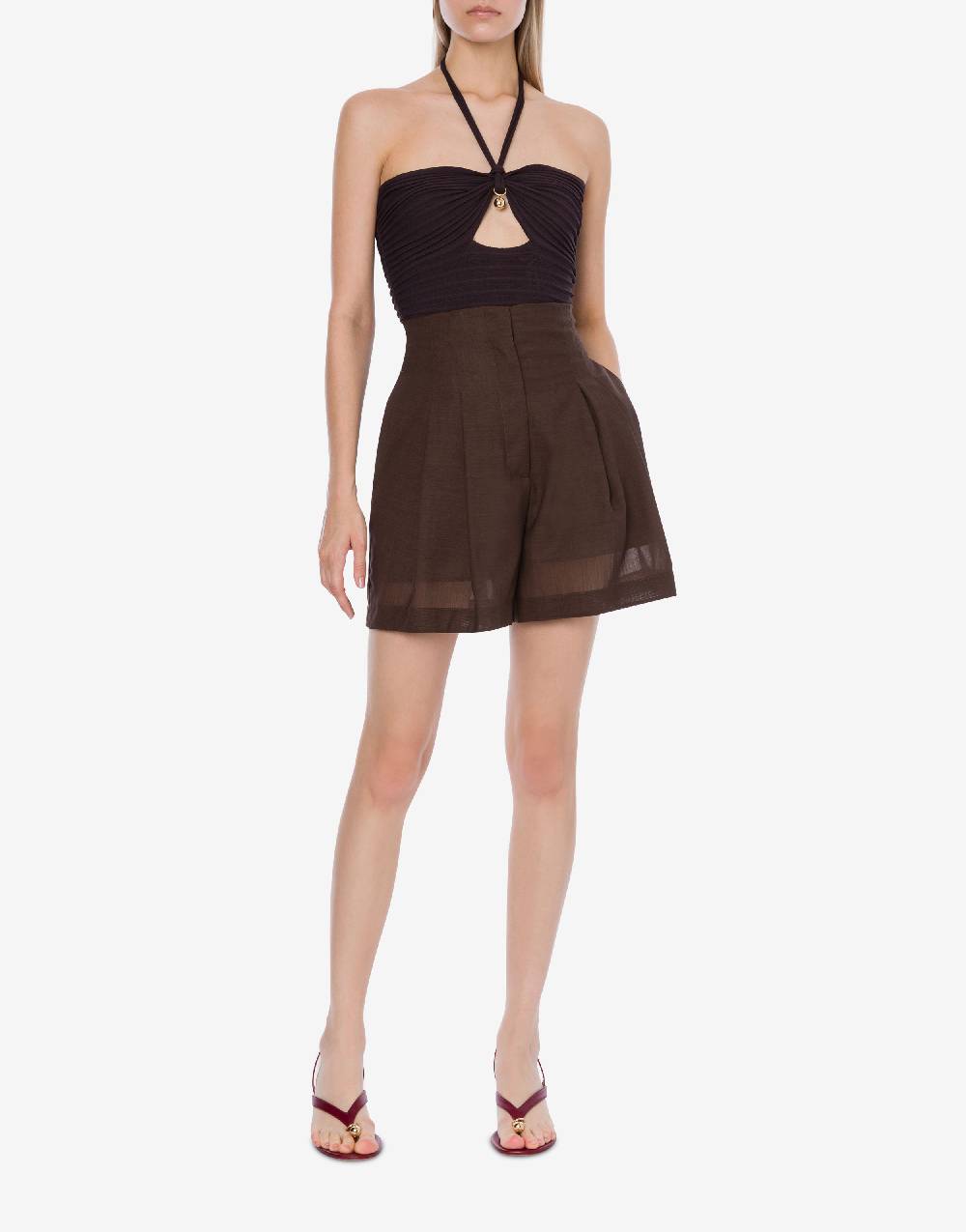 Philosophy Di Lorenzo Serafini Top stretch con piercing Shopping online