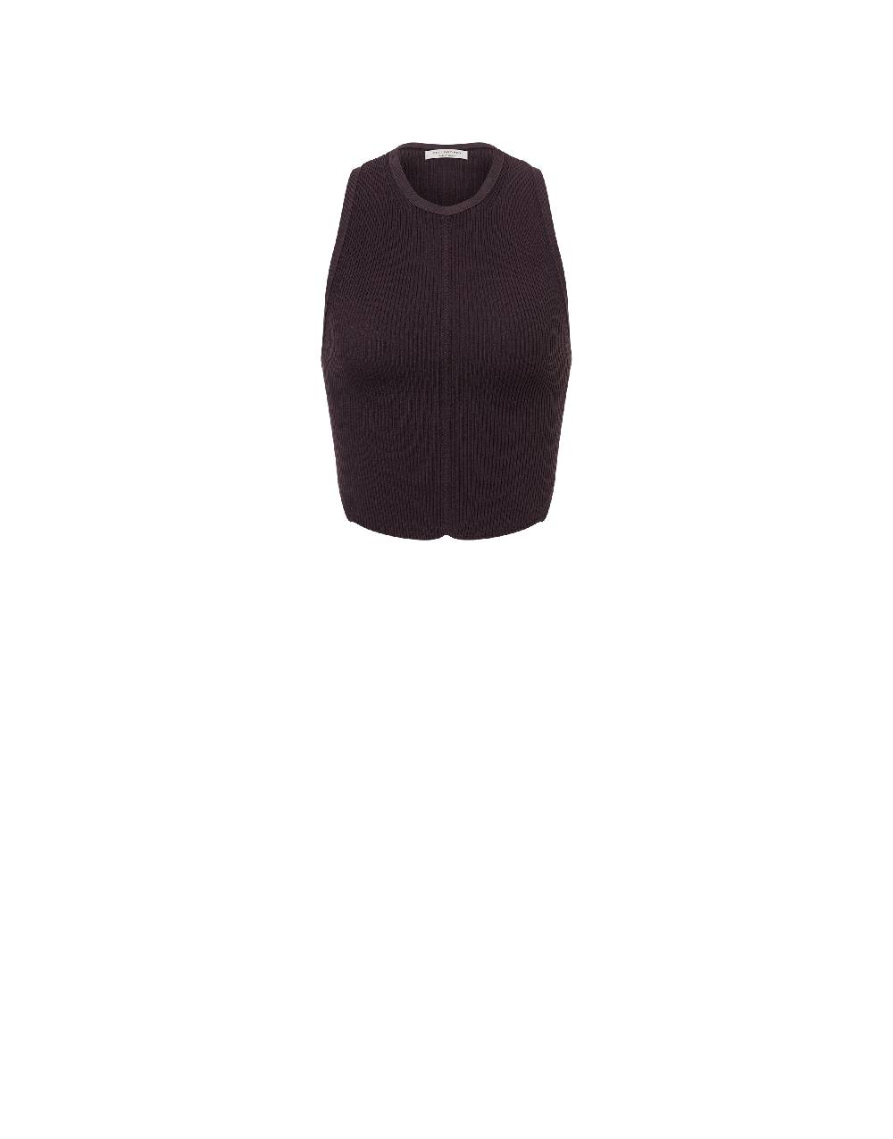 Philosophy Di Lorenzo Serafini Top crop a costine stretch con piercing Offerta esclusiva