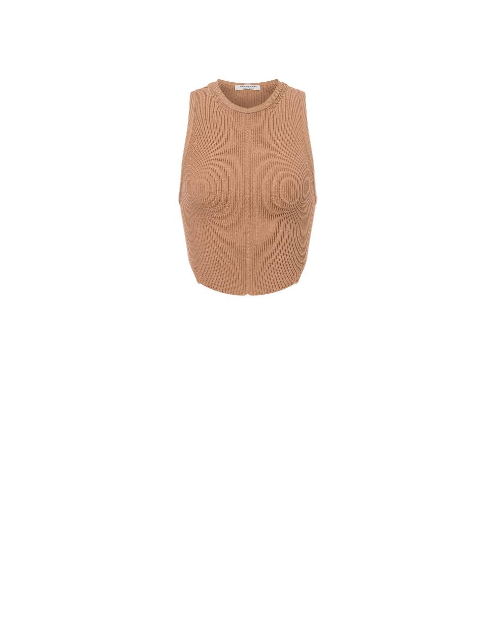 Philosophy Di Lorenzo Serafini Top crop a costine stretch con piercing Vendite stagionali