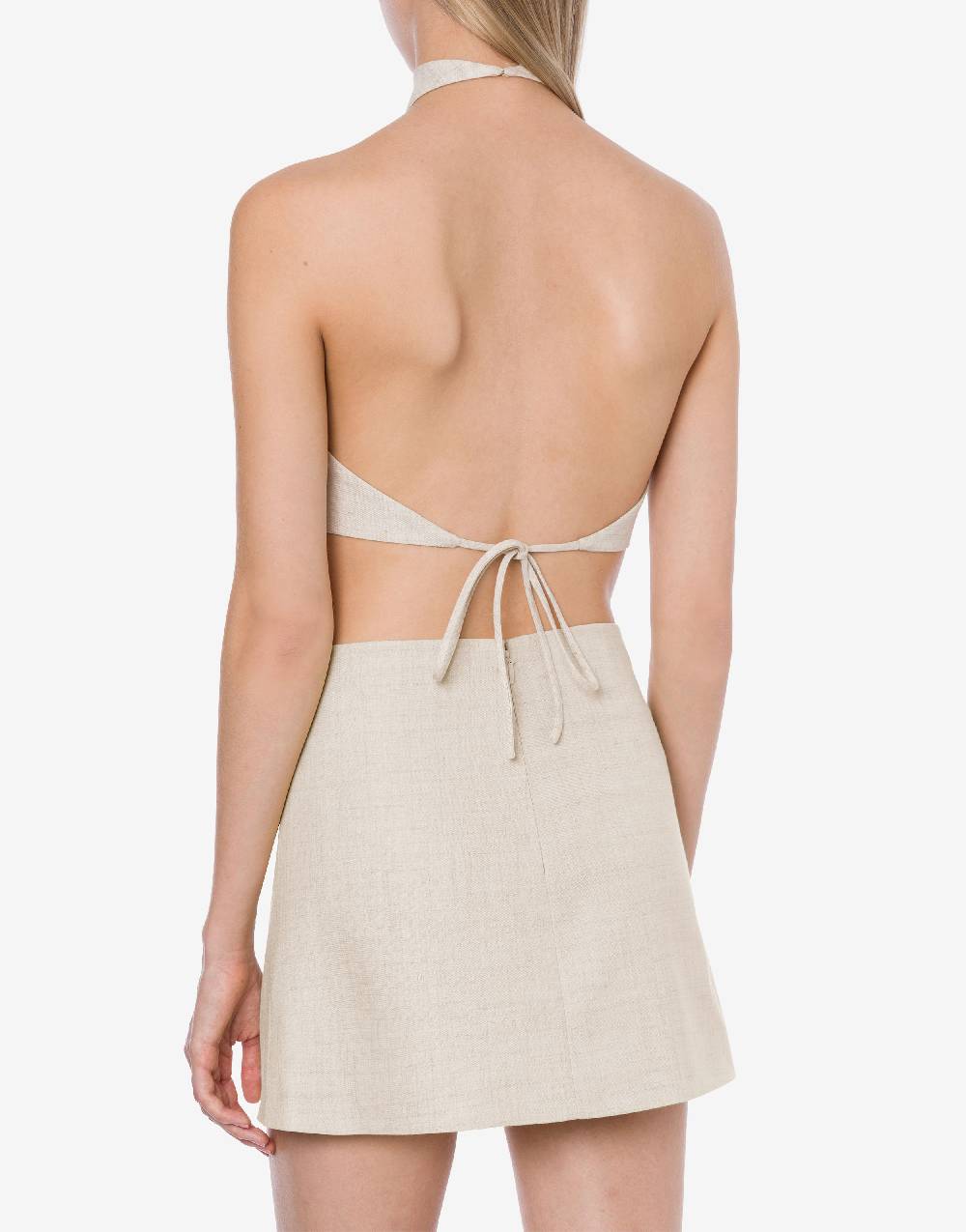 Philosophy Di Lorenzo Serafini Crop top in tela di misto lino Cyber Monday