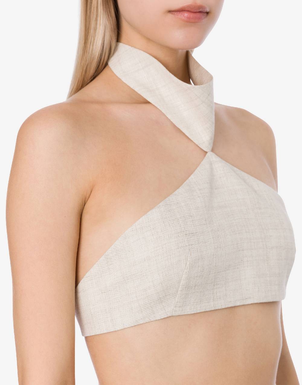 Philosophy Di Lorenzo Serafini Crop top in tela di misto lino Cyber Monday