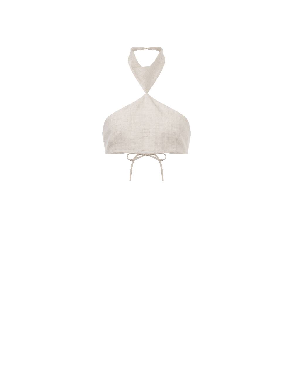 Philosophy Di Lorenzo Serafini Crop top in tela di misto lino Cyber Monday