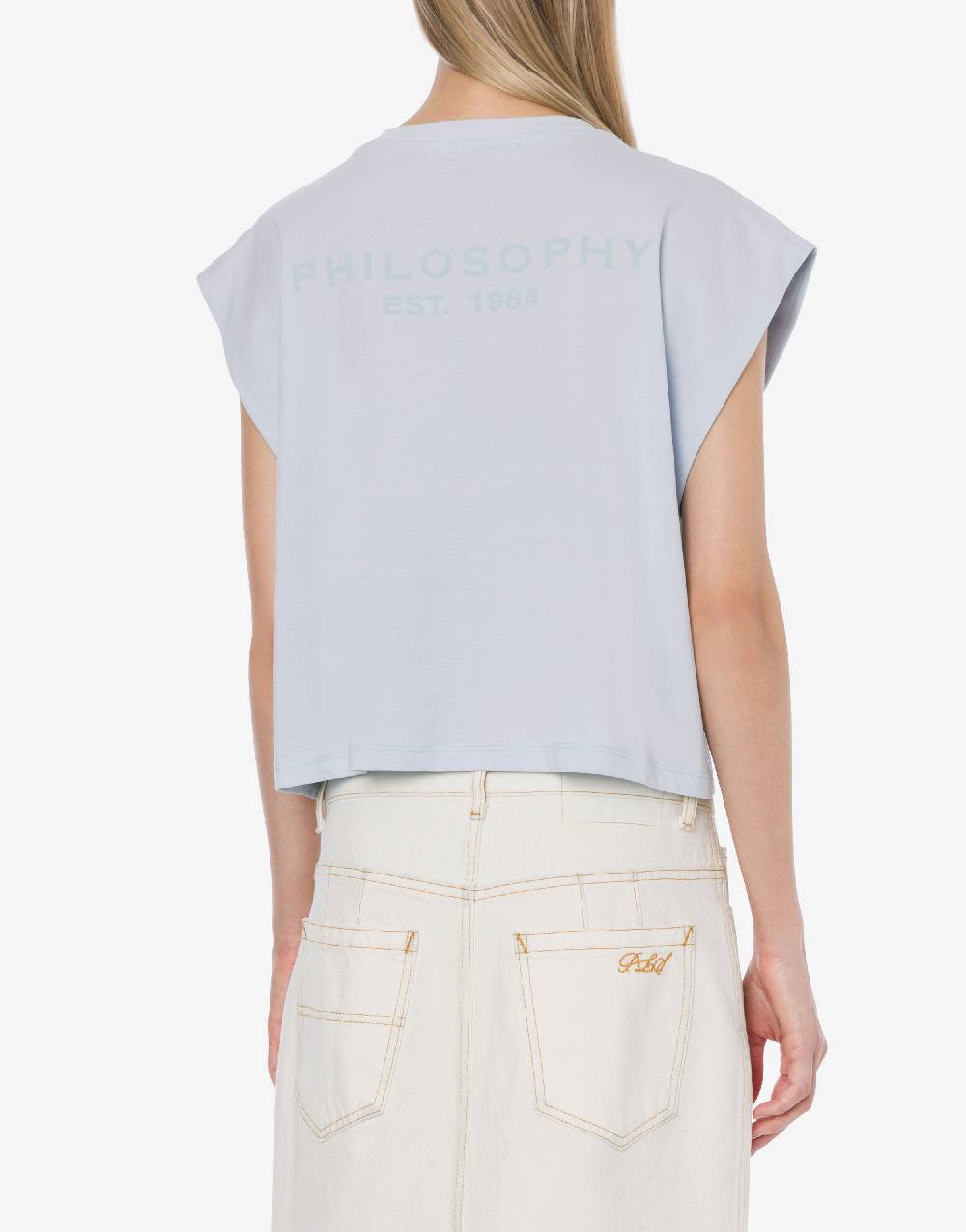 Philosophy Di Lorenzo Serafini T-shirt in jersey con strass Offerta Pasqua