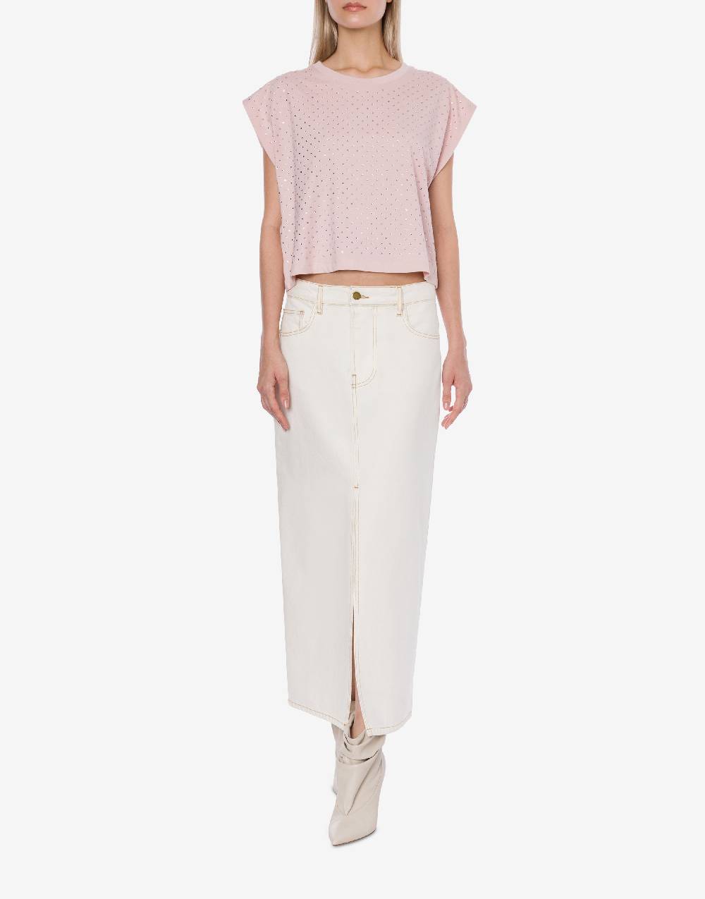 Philosophy Di Lorenzo Serafini T-shirt in jersey con strass Offerta per la Festa della Mamma
