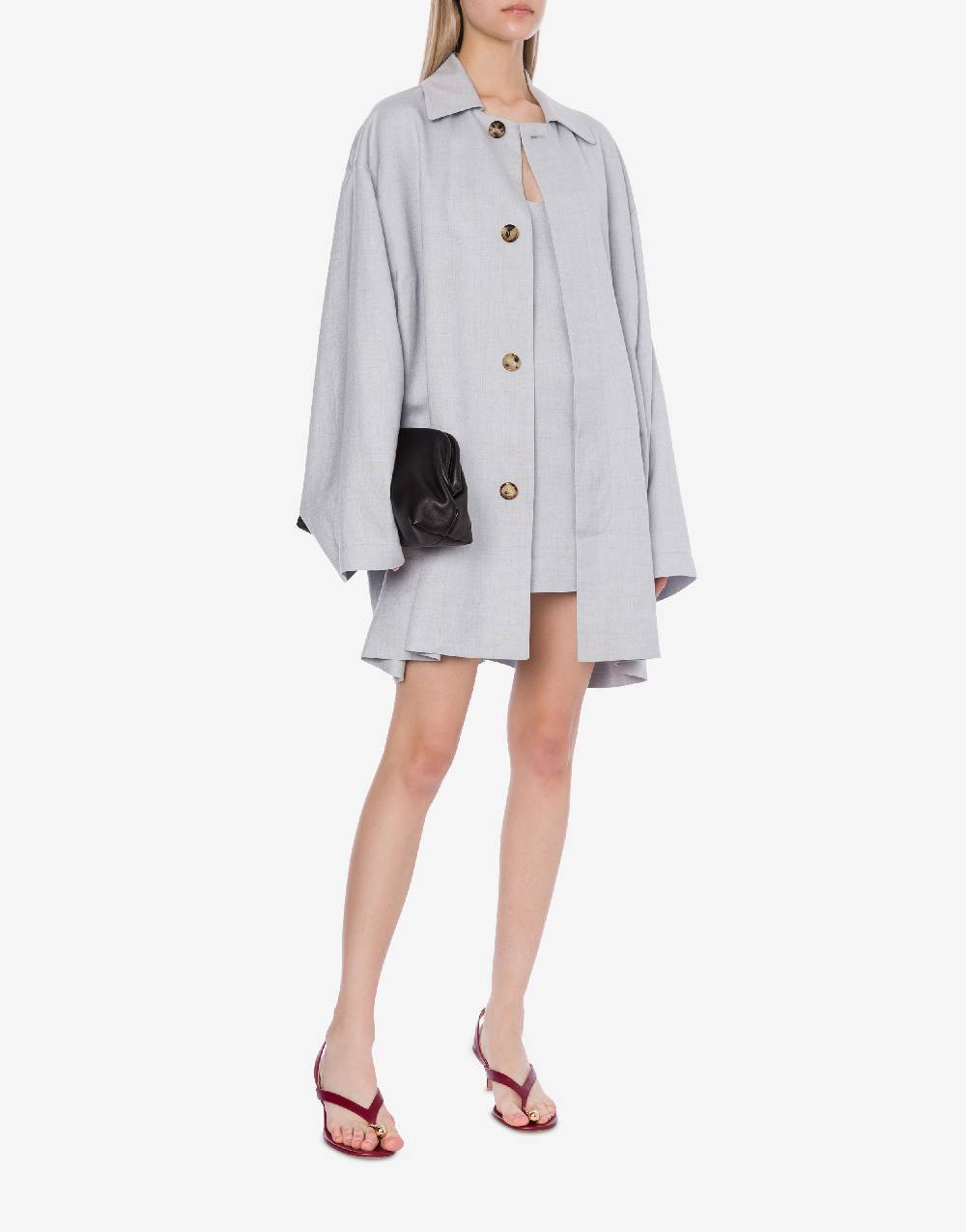 Philosophy Di Lorenzo Serafini Cappotto leggero in tela di misto lino Vendita calda