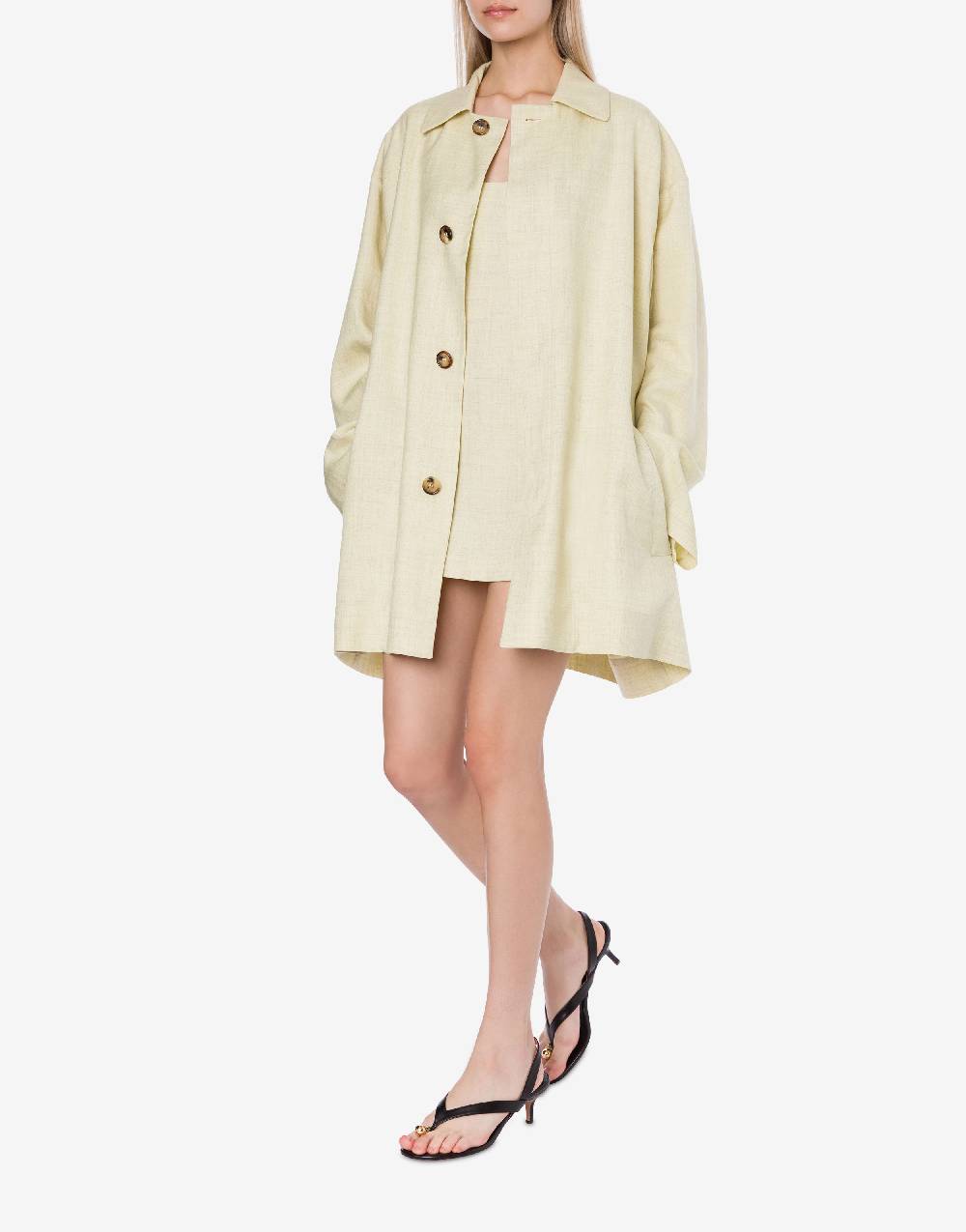 Philosophy Di Lorenzo Serafini Cappotto leggero in tela di misto lino Offerta migliore