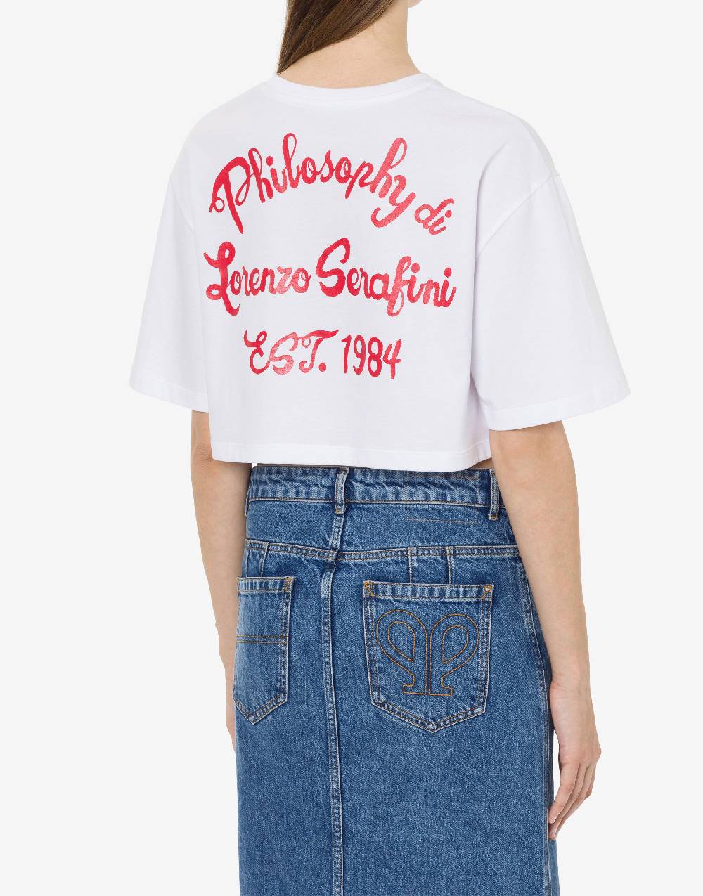 Philosophy Di Lorenzo Serafini T-shirt cropped con stampa logo Bestseller