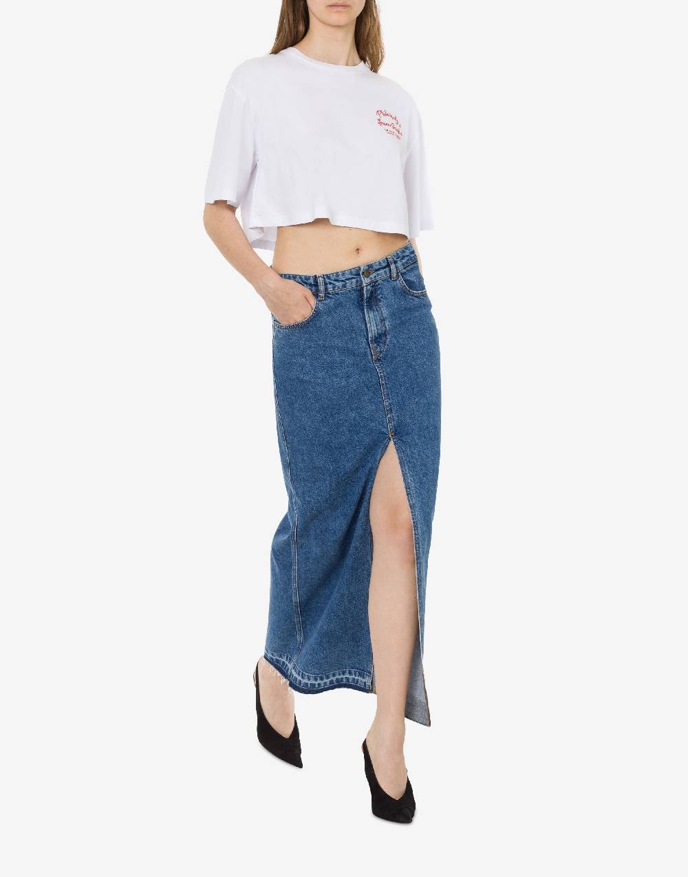 Philosophy Di Lorenzo Serafini T-shirt cropped con stampa logo Bestseller