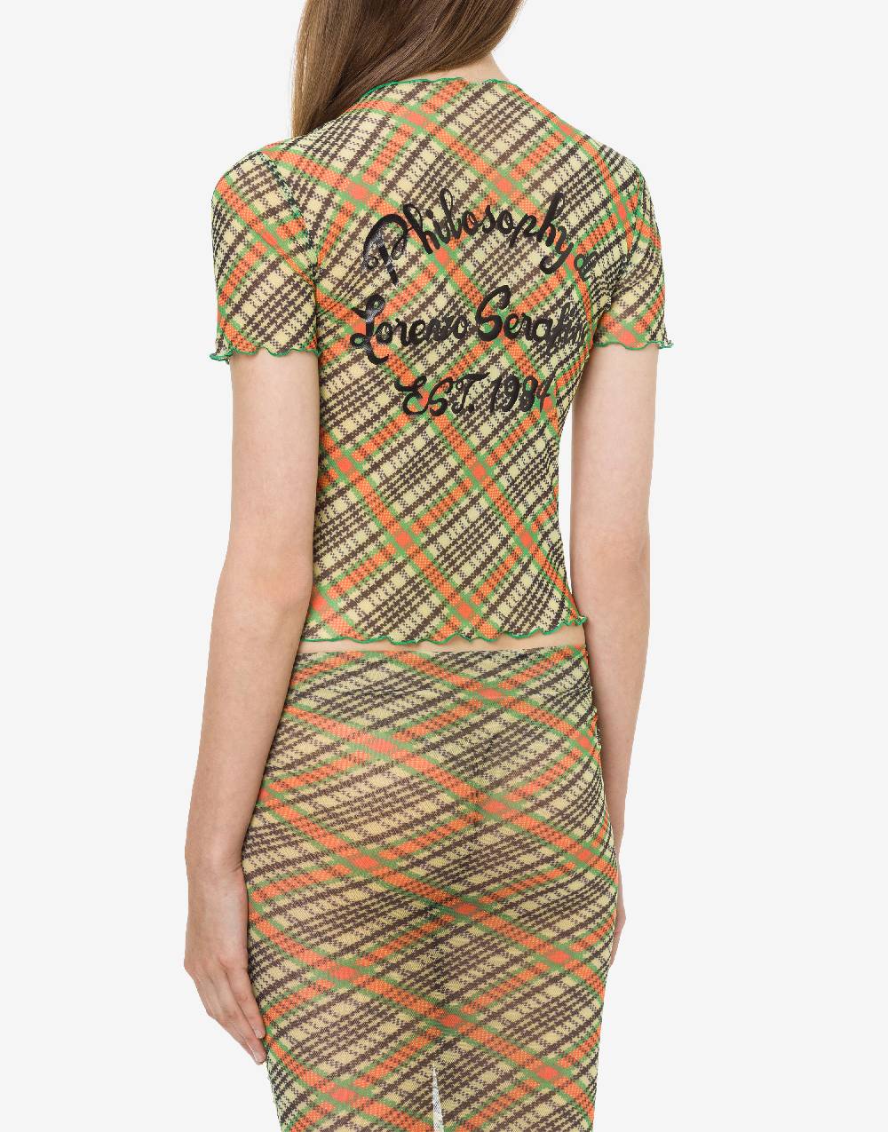 Philosophy Di Lorenzo Serafini T-shirt beachwear in tulle Check Offerte stagionali