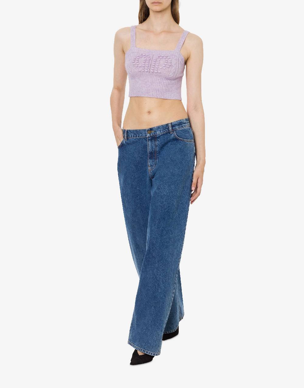 Philosophy Di Lorenzo Serafini Crop top in baby alpaca e lana Doppia P Enormi risparmi