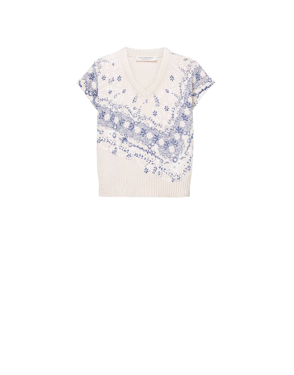 Philosophy Di Lorenzo Serafini Top in maglia con stampa Sconti VIP