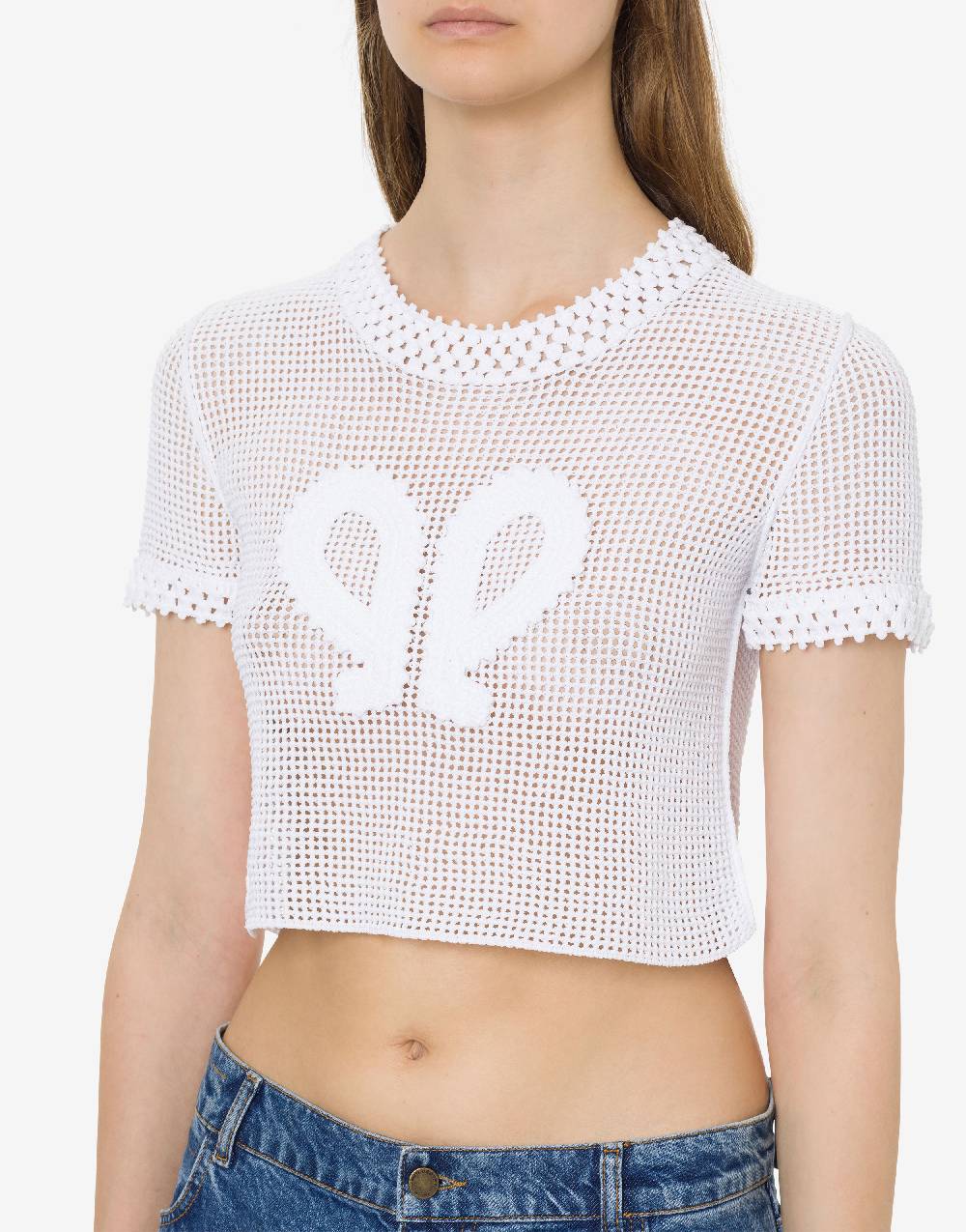 Philosophy Di Lorenzo Serafini Maglia crop in rete stretch Doppia P Super Saving Price