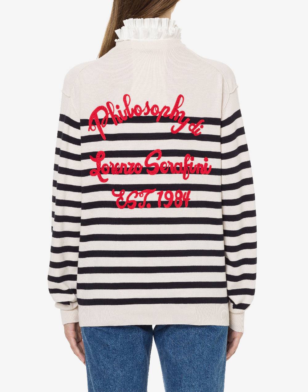 Philosophy Di Lorenzo Serafini Cardigan a righe in lana e cotone Offerta settimanale