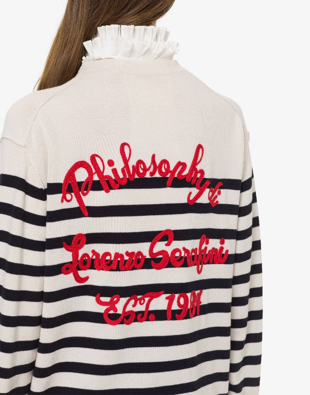 Philosophy Di Lorenzo Serafini Cardigan a righe in lana e cotone Offerta settimanale