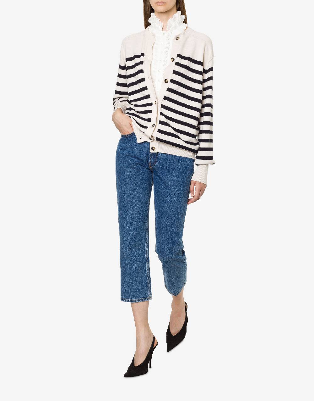 Philosophy Di Lorenzo Serafini Cardigan a righe in lana e cotone Offerta settimanale