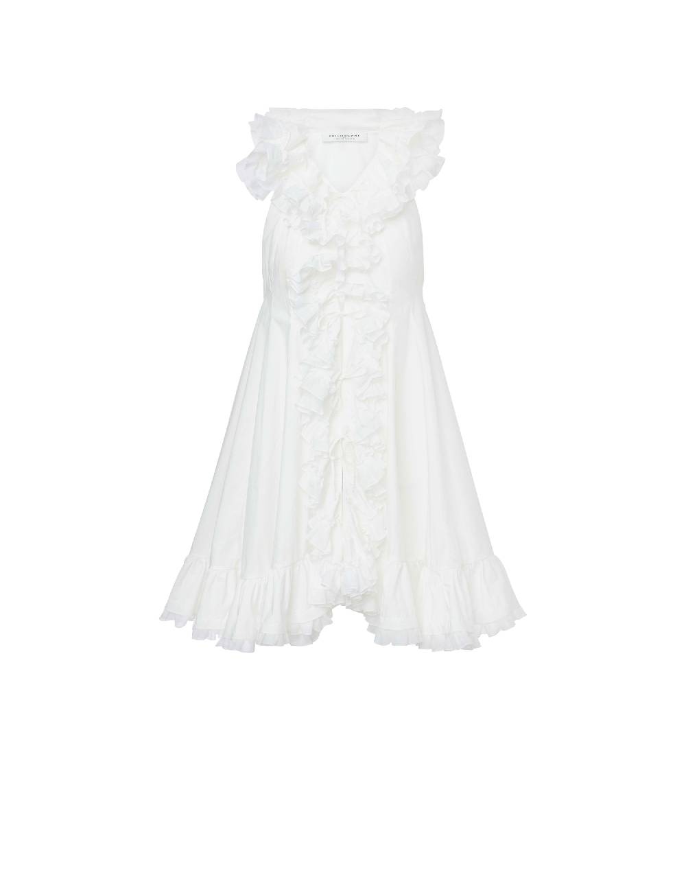 Philosophy Di Lorenzo Serafini Top gilet in popeline con ruches Ultimo giorno