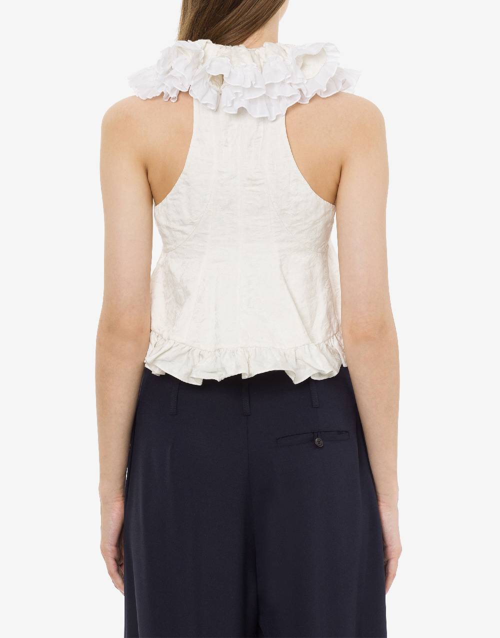 Philosophy Di Lorenzo Serafini Gilet crop in cotone jacquard Promozione temporanea
