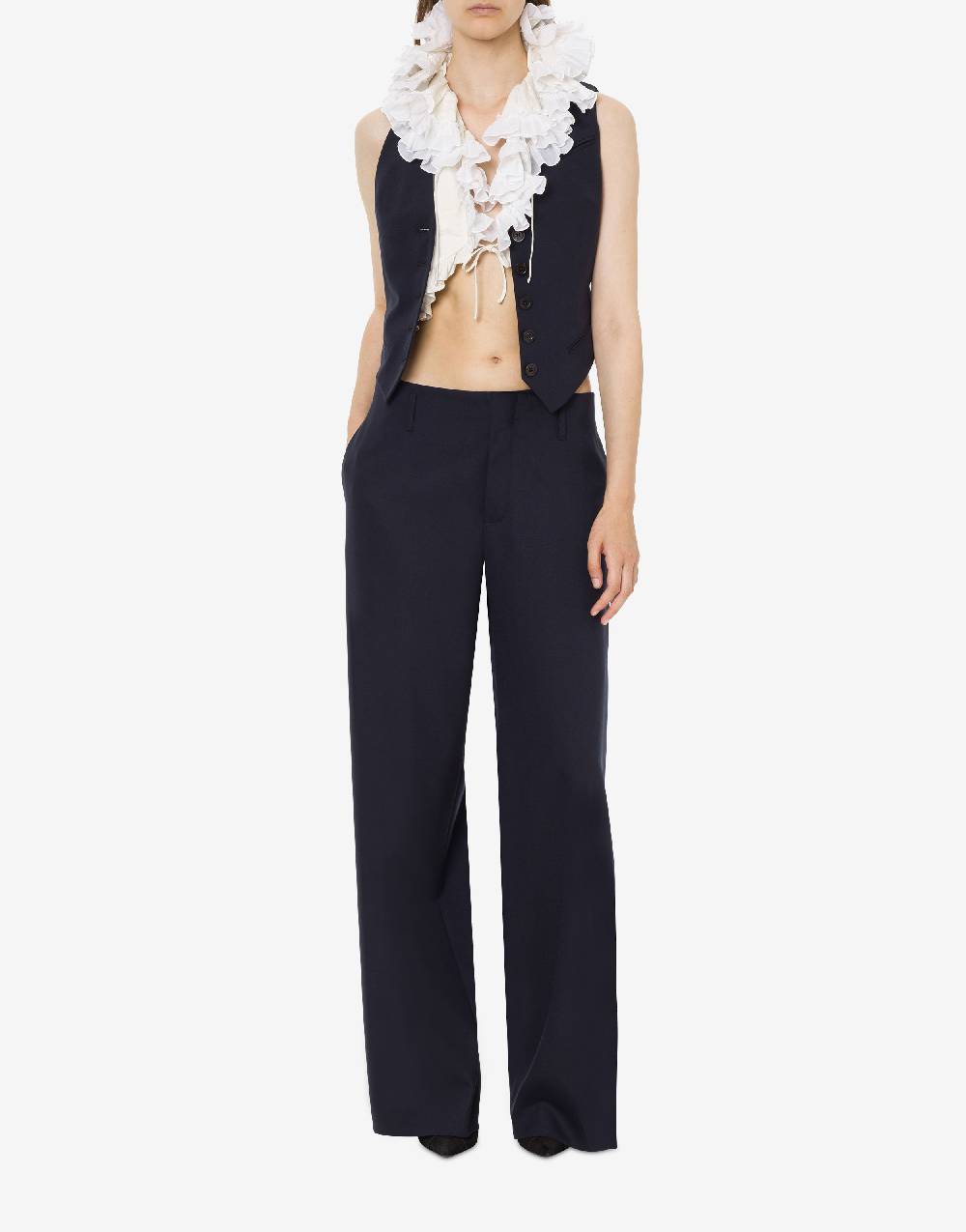 Philosophy Di Lorenzo Serafini Gilet crop in cotone jacquard Promozione temporanea