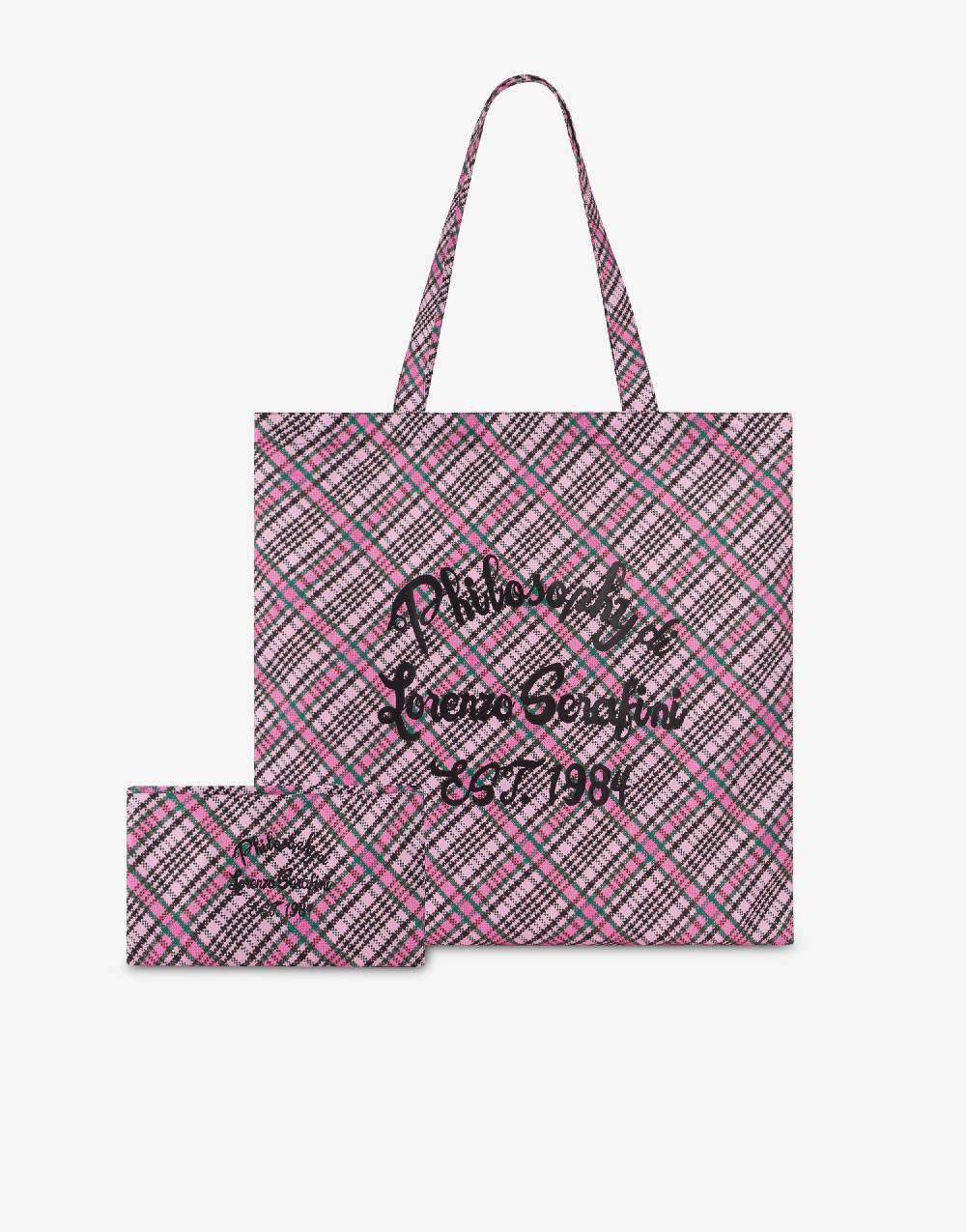 Philosophy Di Lorenzo Serafini Shopper beachwear con stampa Check Only for today