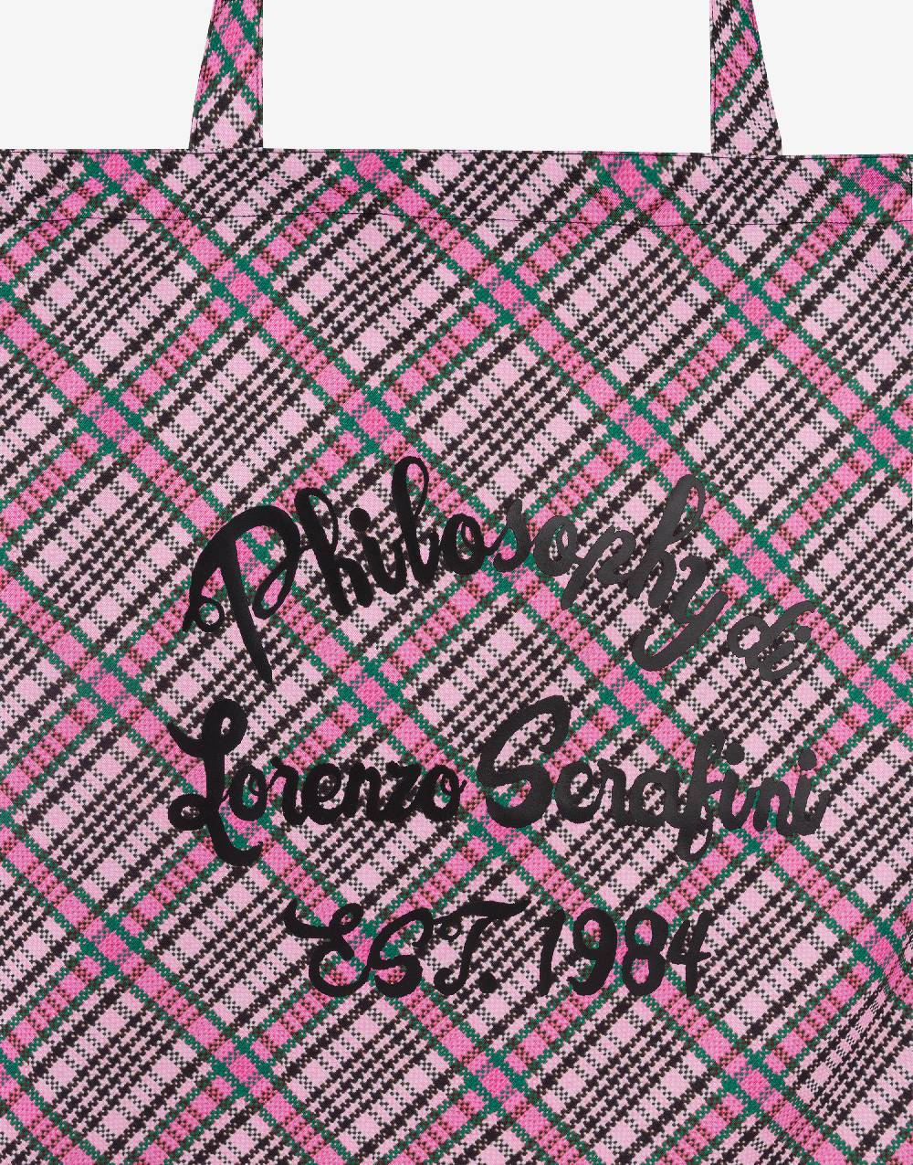 Philosophy Di Lorenzo Serafini Shopper beachwear con stampa Check Only for today