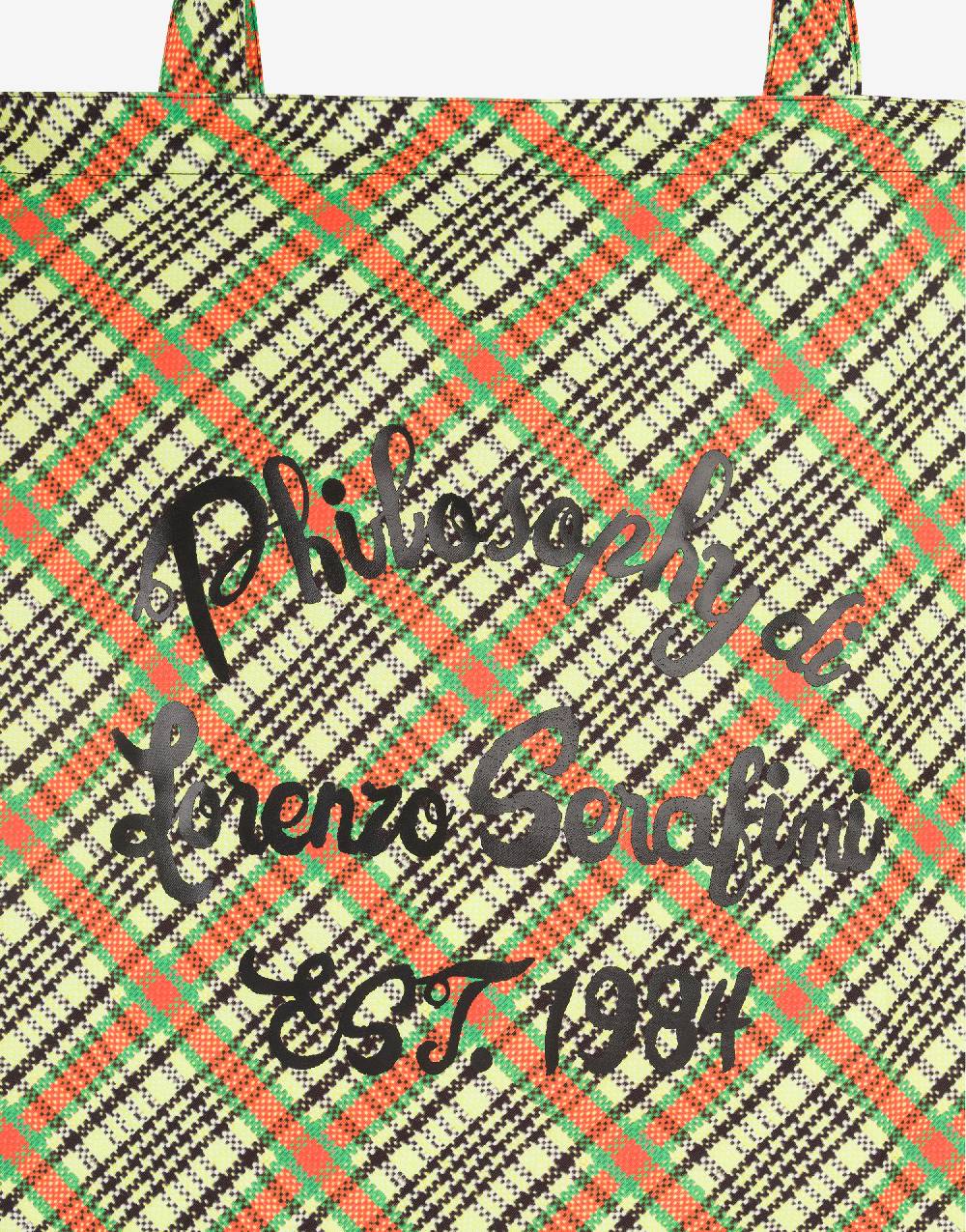 Philosophy Di Lorenzo Serafini Shopper beachwear con stampa Check Offerta speciale della fabbrica
