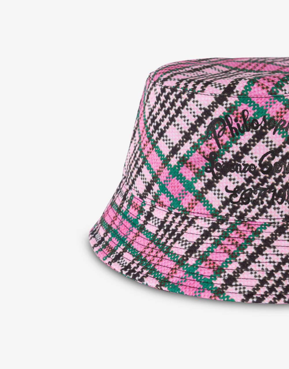 Philosophy Di Lorenzo Serafini Cappello beachwear con stampa Check Discount Store per i nuovi prodotti