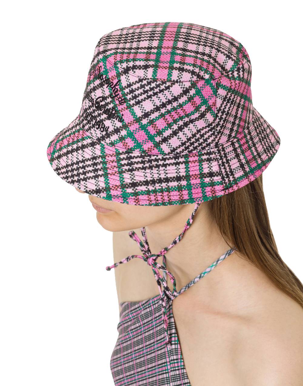 Philosophy Di Lorenzo Serafini Cappello beachwear con stampa Check Discount Store per i nuovi prodotti