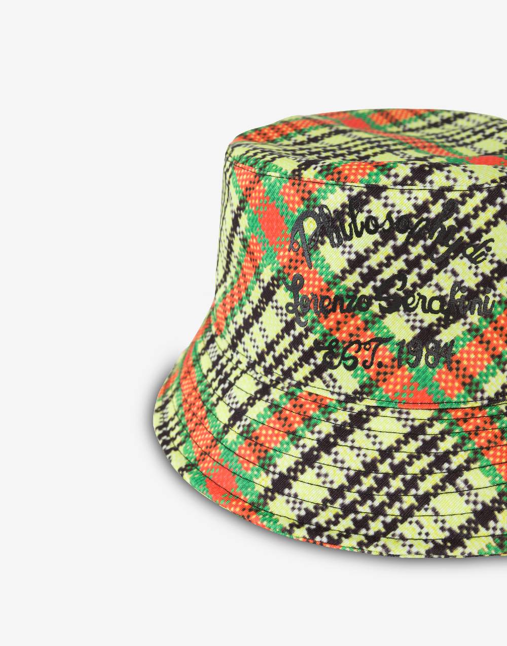 Philosophy Di Lorenzo Serafini Cappello beachwear con stampa Check Solo un giorno rimasto