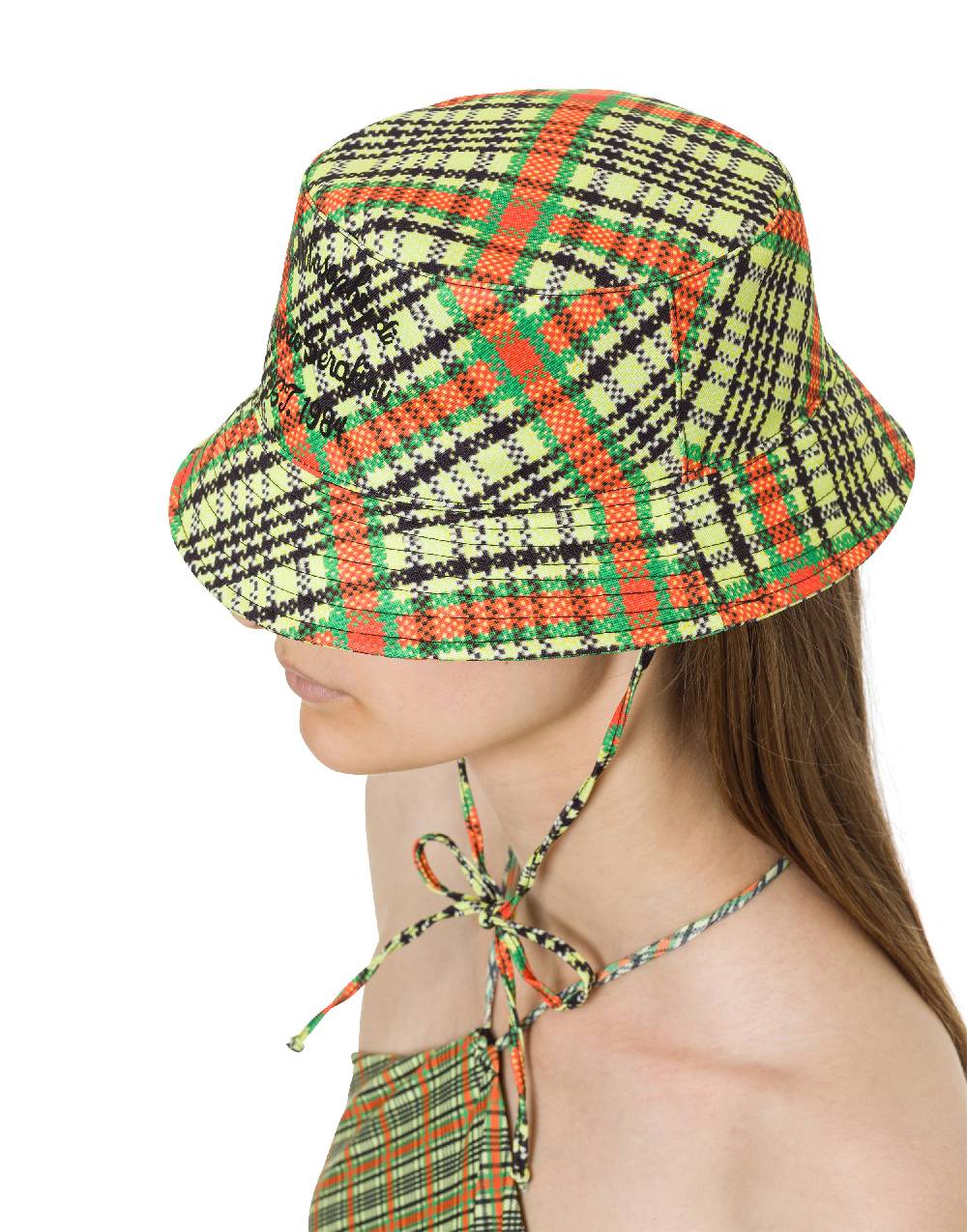 Philosophy Di Lorenzo Serafini Cappello beachwear con stampa Check Solo un giorno rimasto