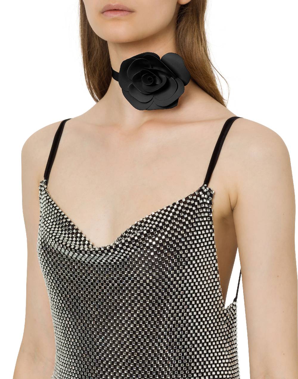 Philosophy Di Lorenzo Serafini Choker con fiore in latex Enormi sconti