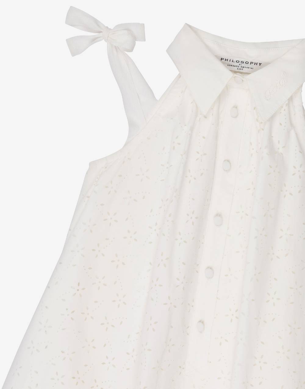 Philosophy Di Lorenzo Serafini Kids abito ad A in cotone con motivo floreale Duty-free