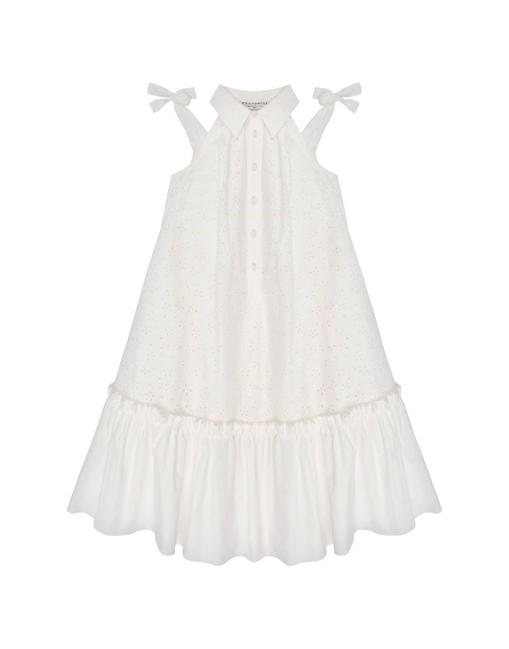Philosophy Di Lorenzo Serafini Kids abito ad A in cotone con motivo floreale Duty-free
