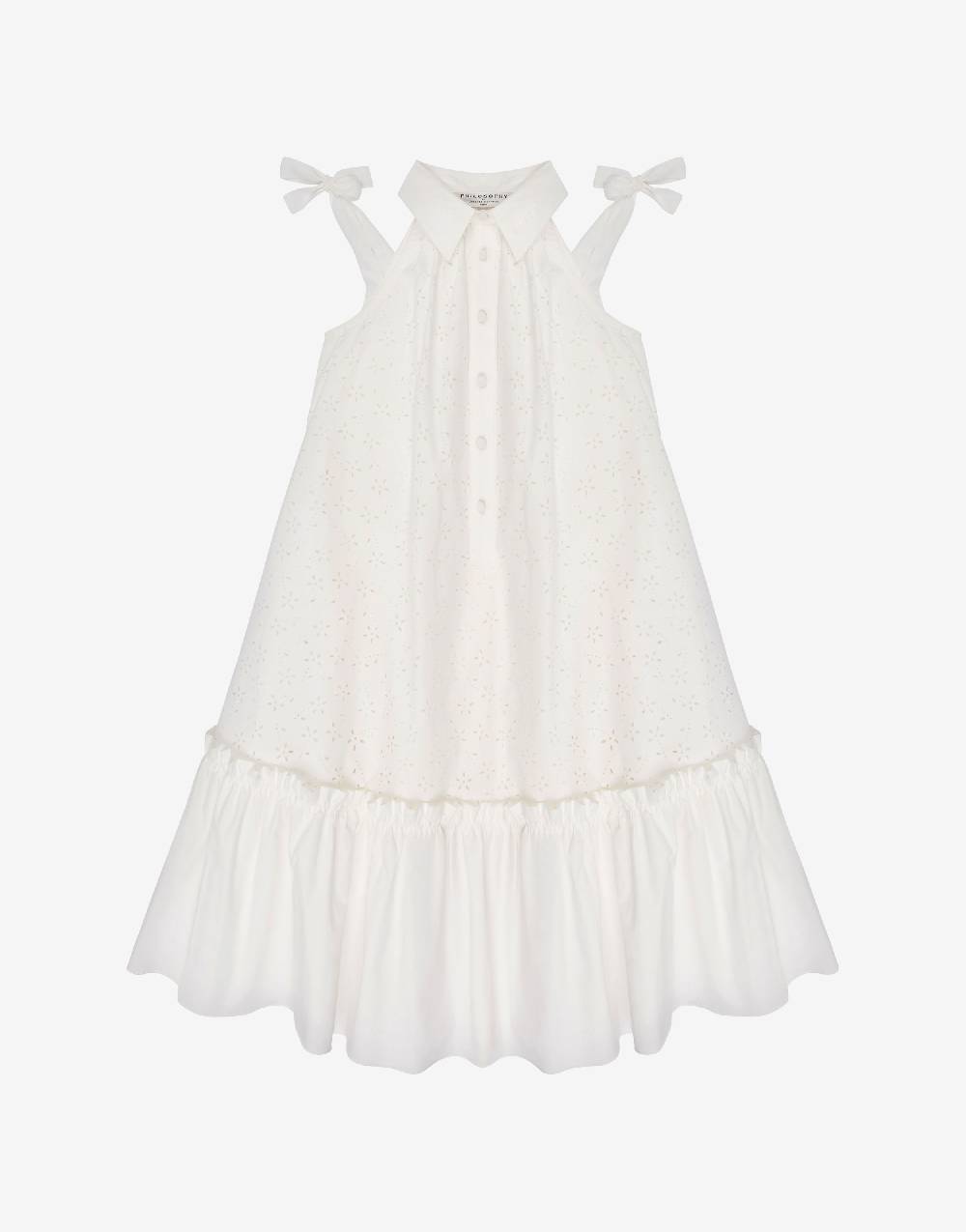 Philosophy Di Lorenzo Serafini Kids abito ad A in cotone con motivo floreale Duty-free