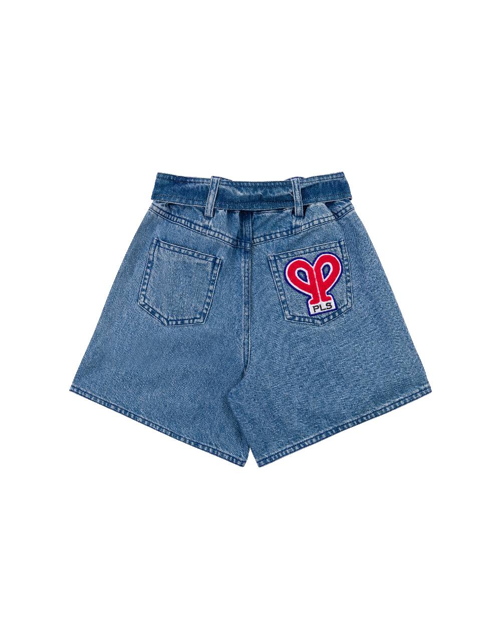 Philosophy Di Lorenzo Serafini Kids short in denim con patch 'doppia P' Italia