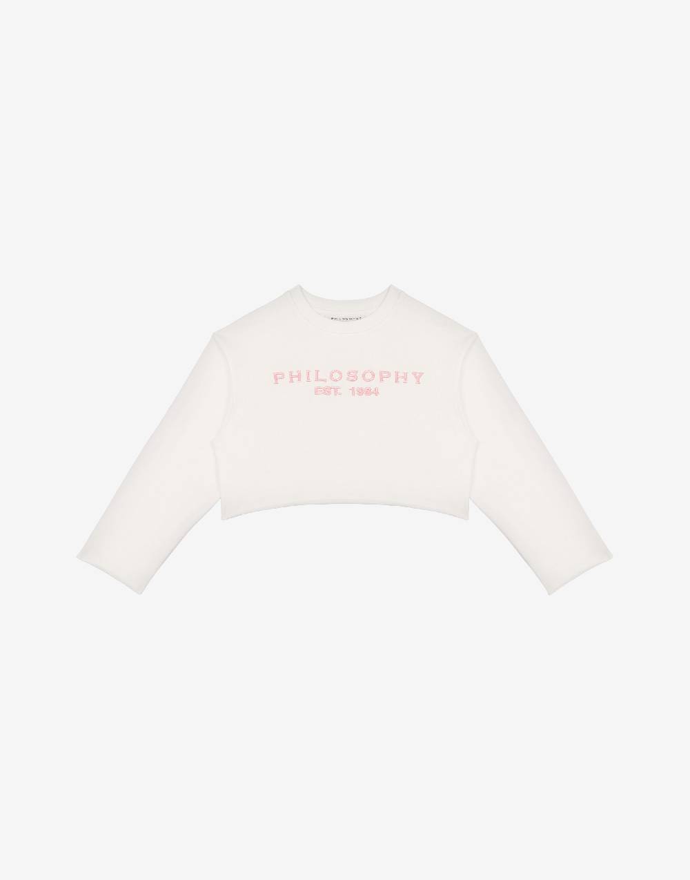 Philosophy Di Lorenzo Serafini Kids felpa in cotone con ricamo logo Soddisfazione Garantita