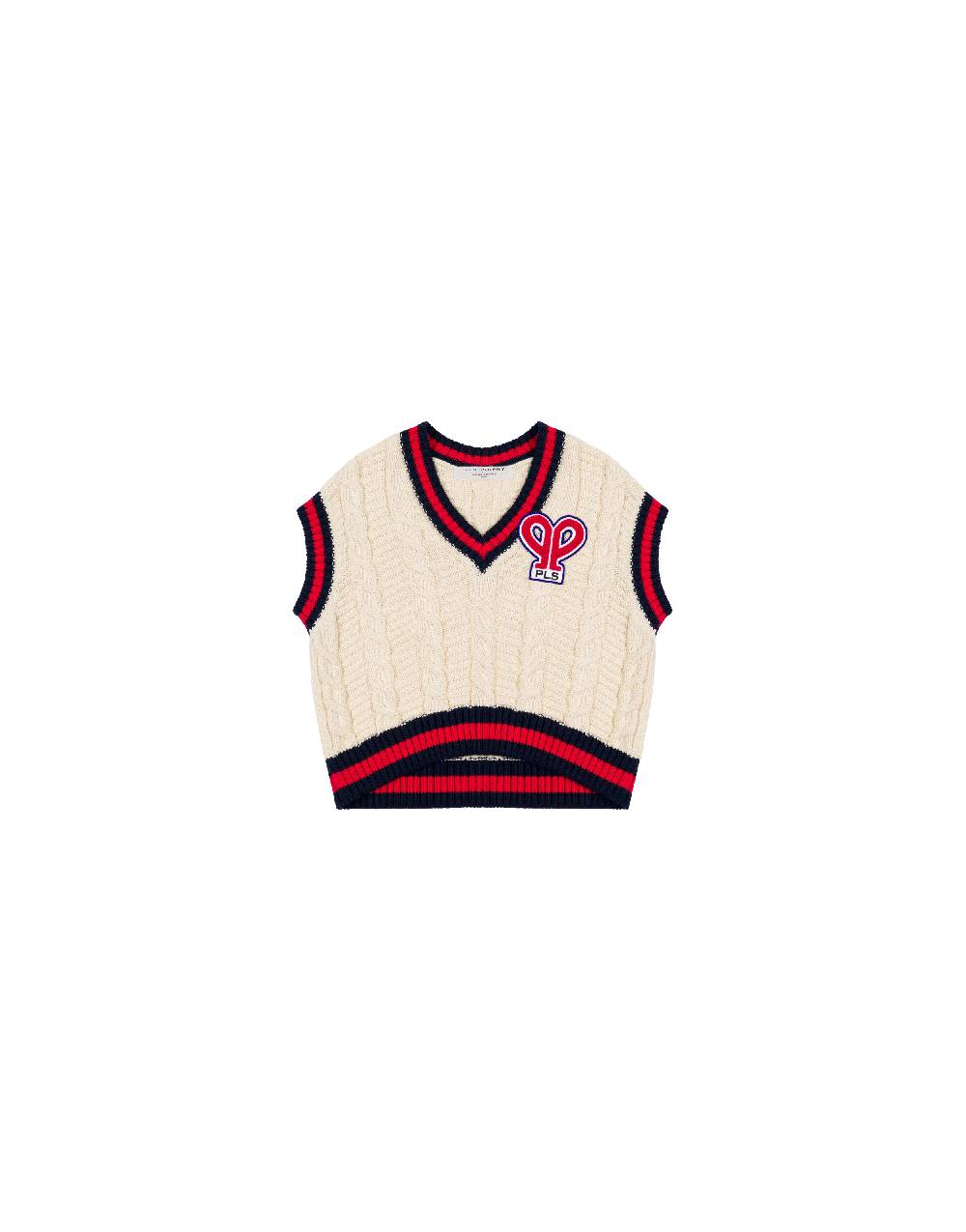 Philosophy Di Lorenzo Serafini Kids gilet in maglia con patch 'doppia P' Fino Al -60%