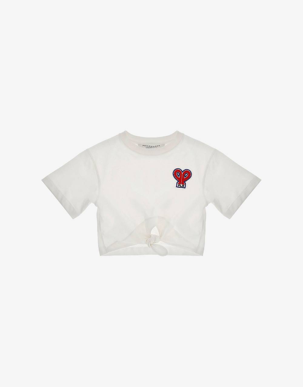 Philosophy Di Lorenzo Serafini Kids t-shirt crop con patch 'doppia P' Sottocosto