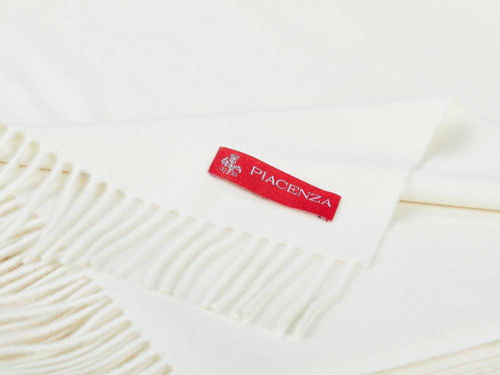 Piacenza 1733 Aeternum Plaid bianco in puro Cashmere Acquista Ora