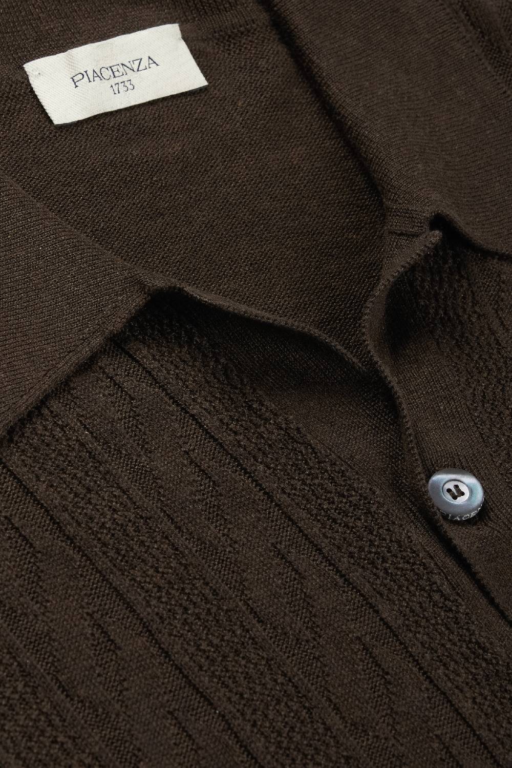 Piacenza 1733 Camicia maniche corte sand and wave marrone Consegna Veloce