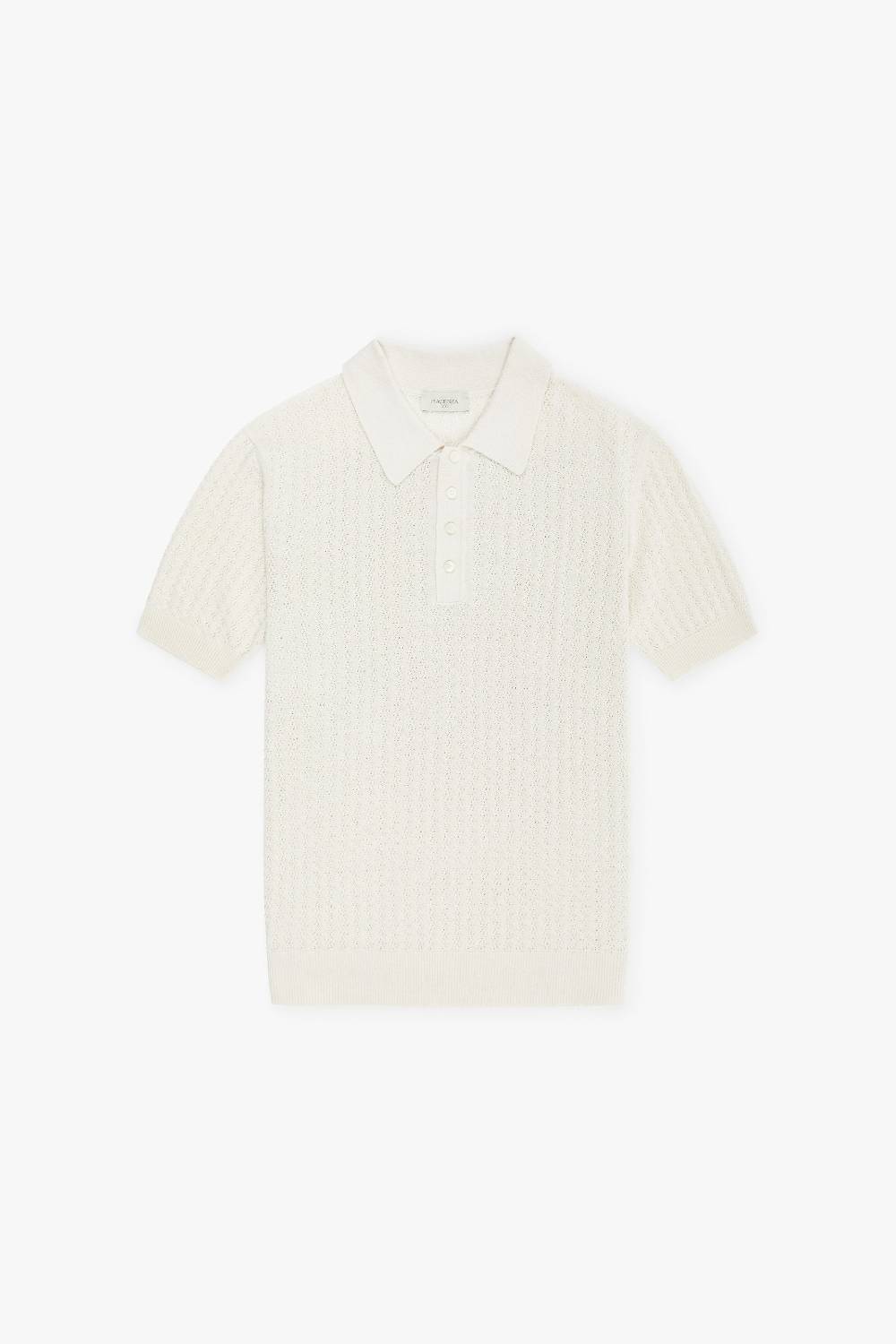 Piacenza 1733 Polo broken cable rib panna Saldi Di Fabbrica