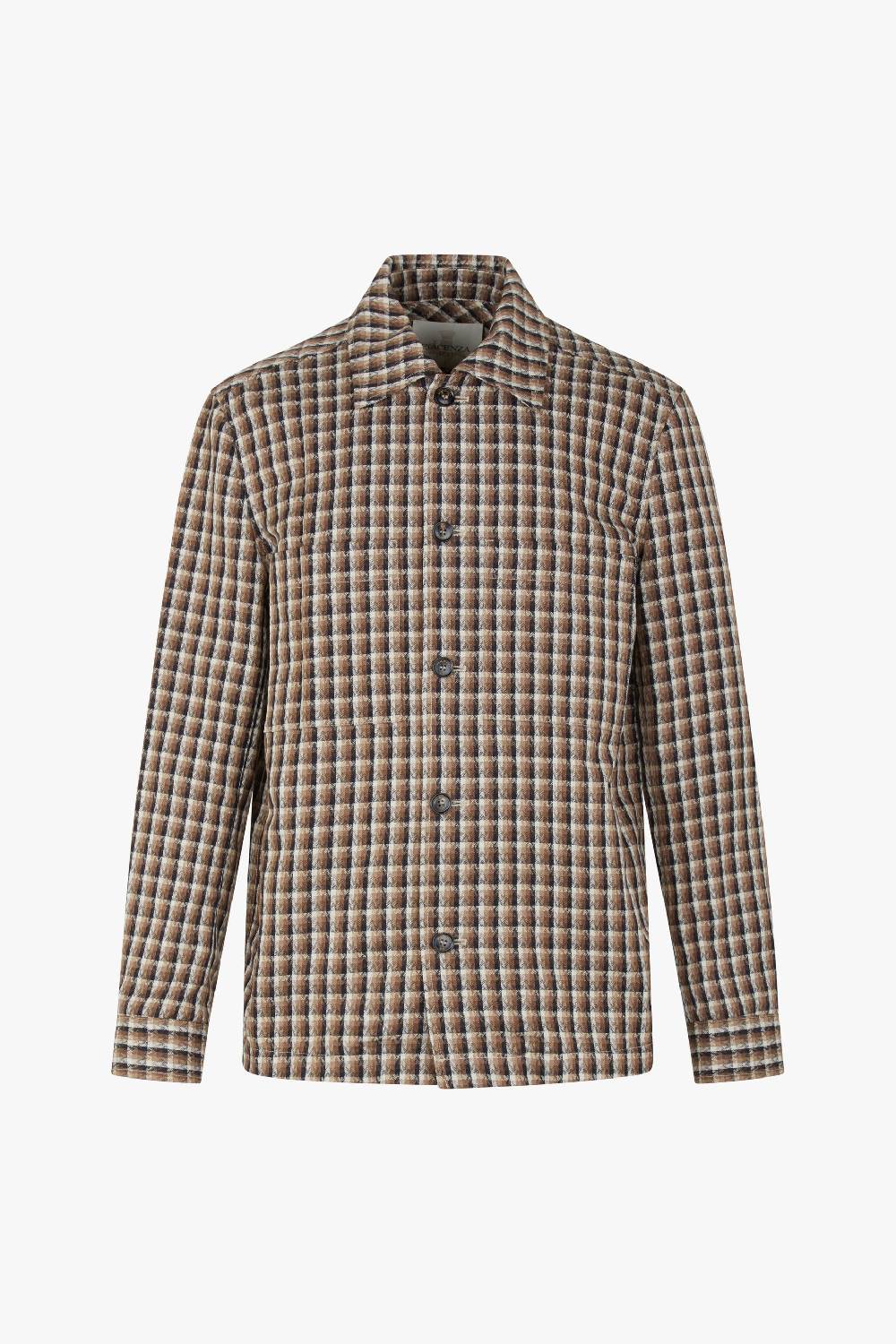 Piacenza 1733 Giacca camicia marrone e blu Moda