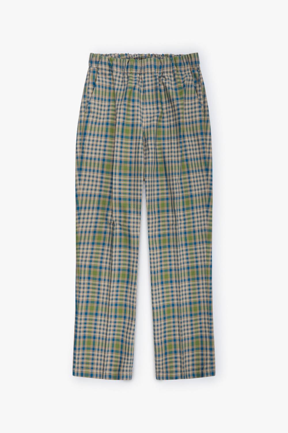 Piacenza 1733 Pantalone plain azzurro e verde Vendita