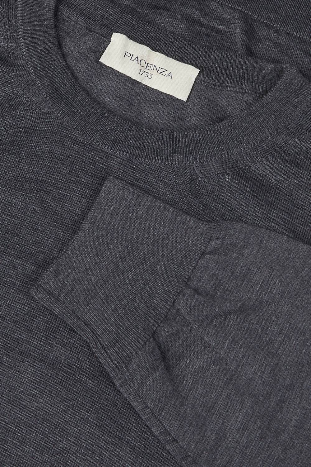 Piacenza 1733 Girocollo lana merino super fine antracite Convenienza