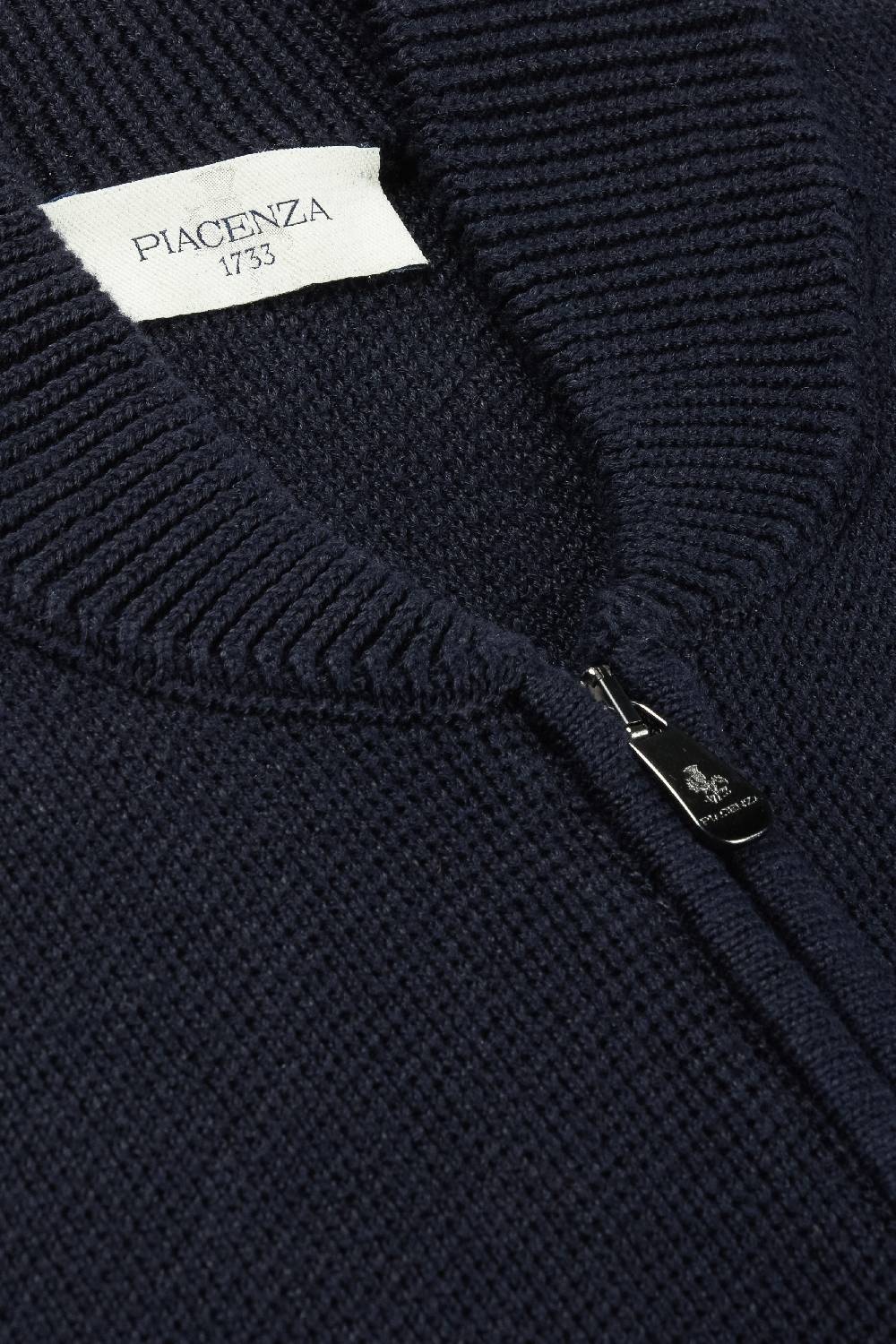 Piacenza 1733 Cardigan full zip blu Fino al 55% di sconto