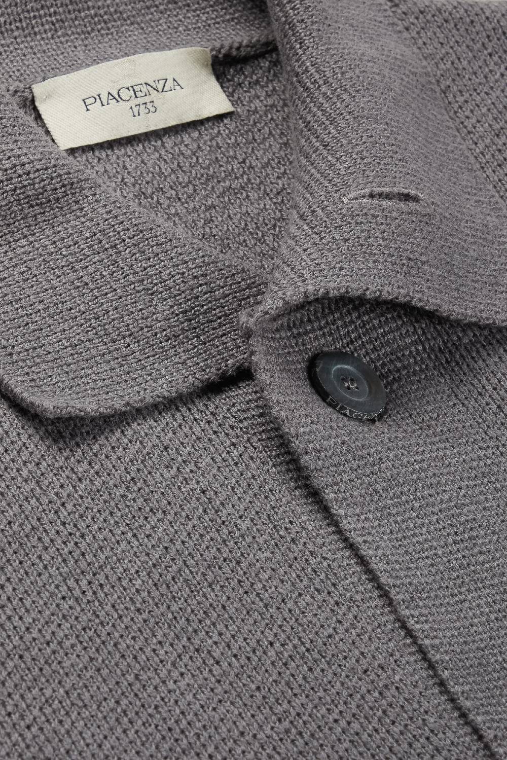 Piacenza 1733 Cardigan/Camicia con bottoni grigio scuro Solo un giorno rimasto