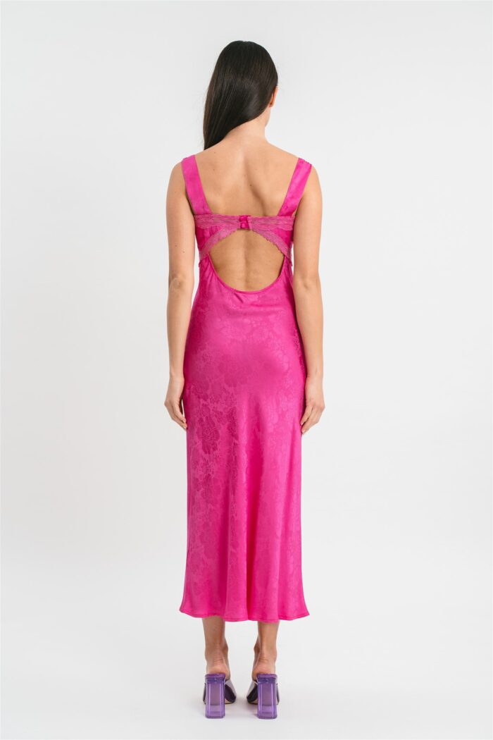 Pink Memories Slip dress Jacquard con dettagli in pizzo Nuova
