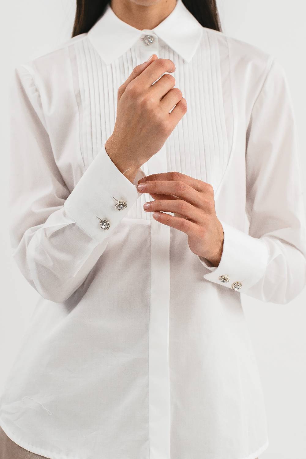 Pink Memories Camicia con plastron a pieghe Vendita