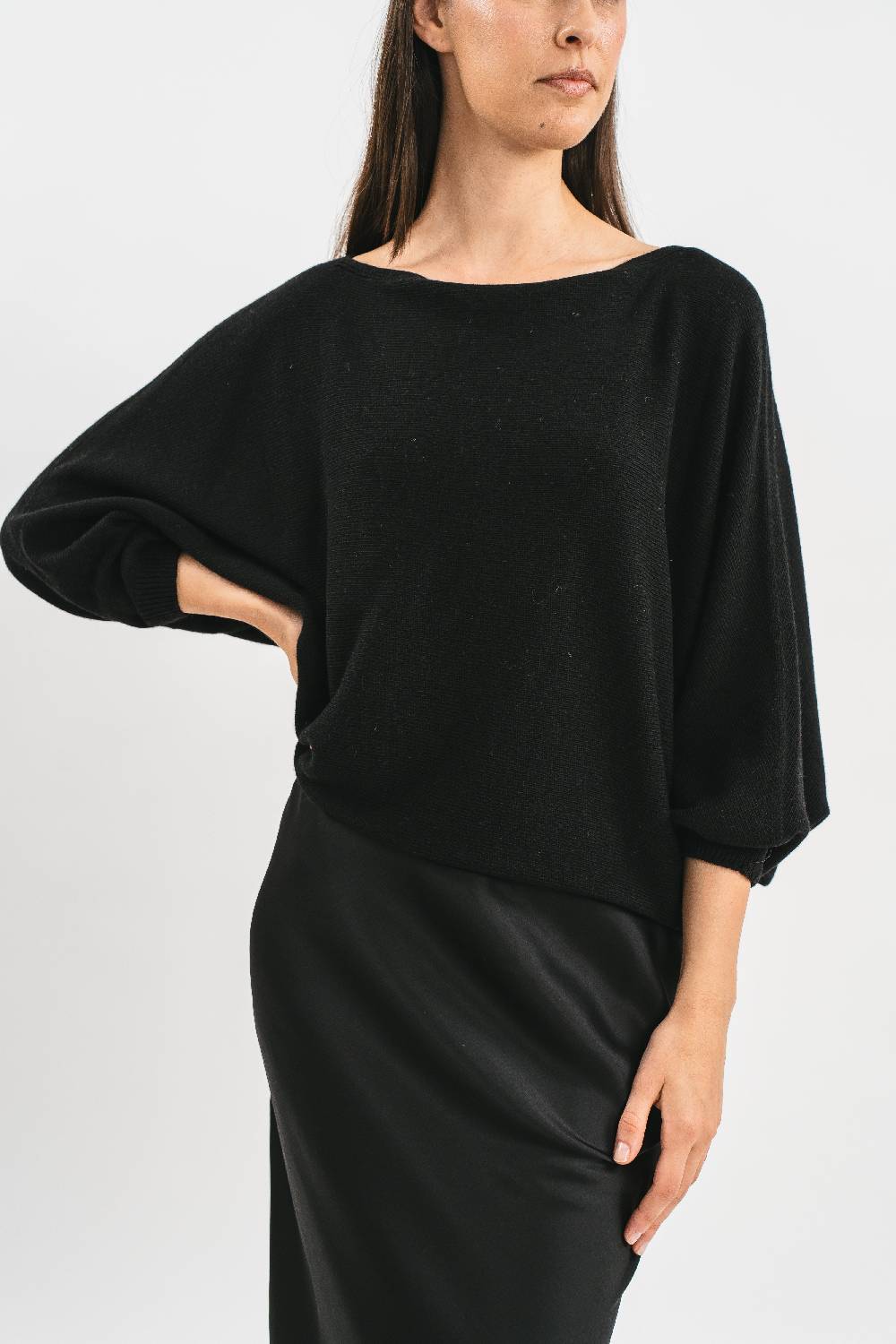 Pink Memories Maglia poncho scollo a barca Promozione